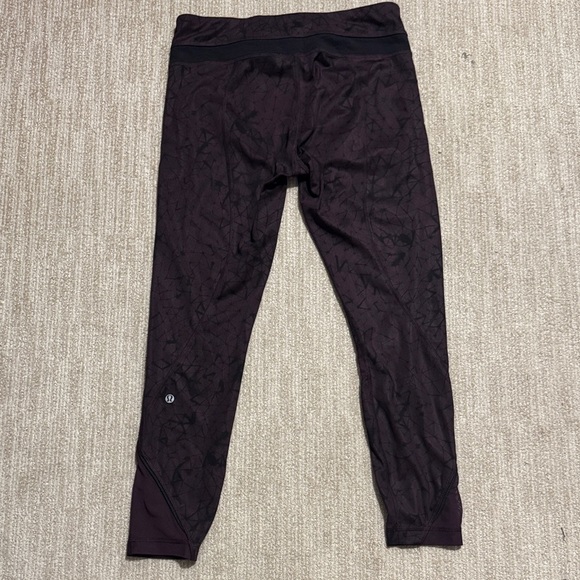 Lululemon Inspire Tight Full-On Luxtreme Mesh Star Crushed Black Cherry Size 8 - Picture 10 of 11
